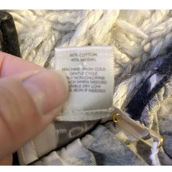 LOFT Black Gray Short Sleeve Scoop Neck Top Womens Size S - Picture 7 of 10